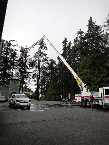Washing the firehouse aparatuses